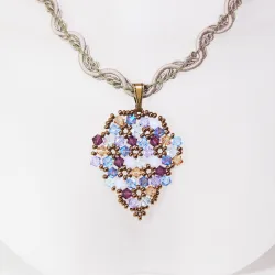 Pendant 45cm - Shea Grapes-Khaki Braid - Pendant 45cm - Laiton bronze